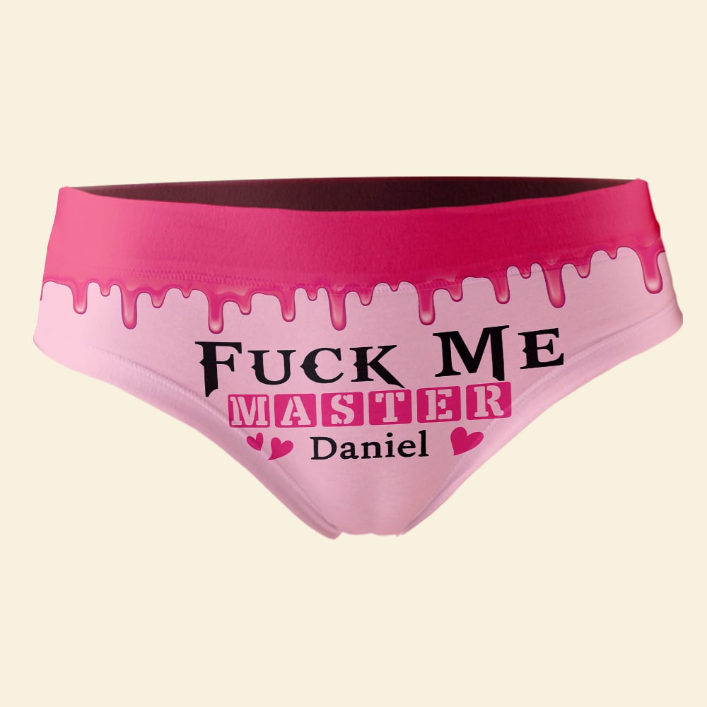 Personalized Naughty Women's Briefs - Custom Pink Lingerie for Her Boxer Briefs PopCulturePrints