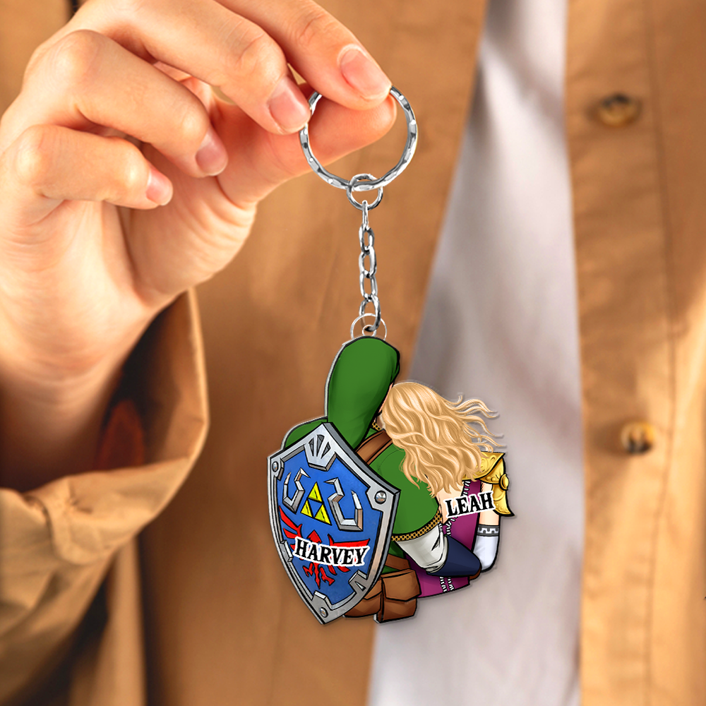 Personalized Love Game Acrylic Keychain for Couples Keychains PopCulturePrints