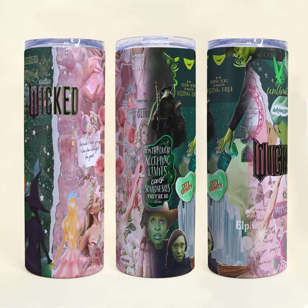 Wicked Inspired Tumbler - 20oz Skinny for Movie Lovers Tumbler Cup PopCulturePrints
