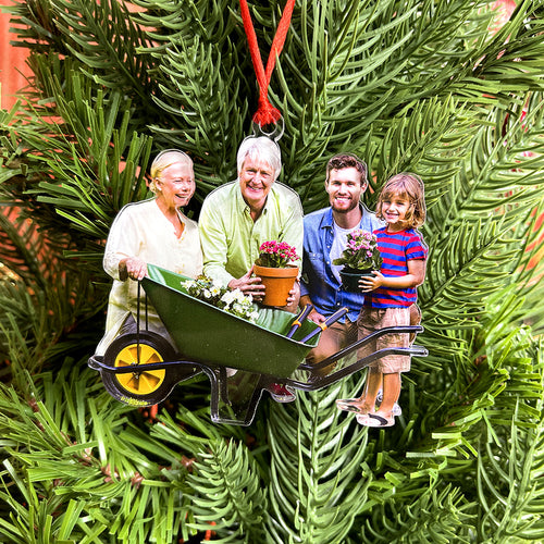 Personalized Gardener Family Photo Ornament Ornament PopCulturePrints