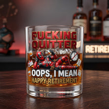 Load image into Gallery viewer, Funny Retirement Round Glass - Personalized Gift for Retirees
