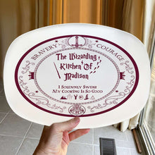 Load image into Gallery viewer, Personalized Wizarding Kitchen Plate - Custom Name Magic Cooking Plate
