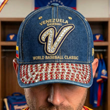 Load image into Gallery viewer, ‘Celebrate Every Game!’ Venezuela Baseball Classic Cap - Personalize Your Gift for Baseball Lovers Caps PopCulturePrints
