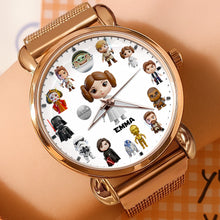 Load image into Gallery viewer, &quot;Time to Shine!&quot; - Cosmic Captain Quartz Watch - Personalized Gift for Star Wars Fans Quartz Watch PopCulturePrints
