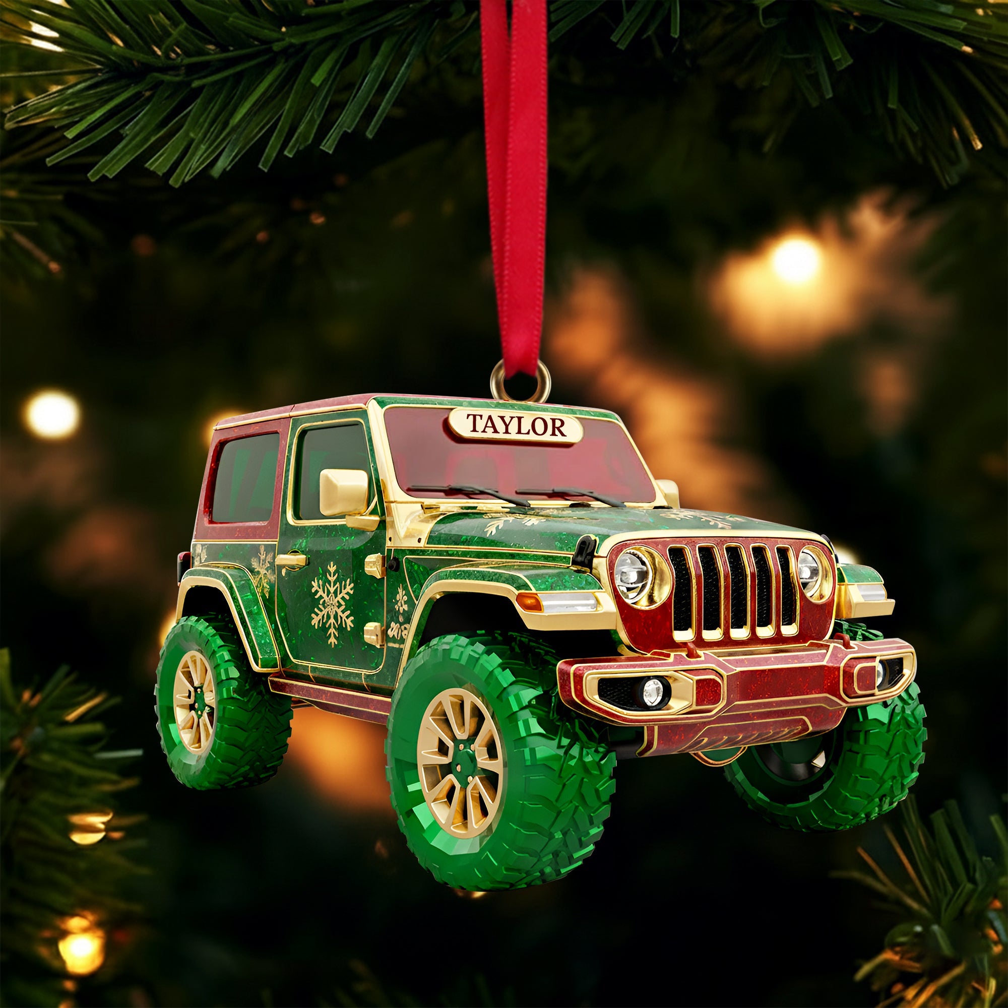 Jolly Off-road Christmas Ornament - Personalized Gift for Off-road Lovers Ornament PopCulturePrints