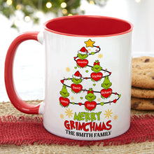 Load image into Gallery viewer, Personalized Merry Grinchmas Family Mug - Custom Christmas Gift
