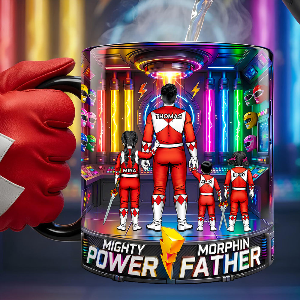 “Unleash the Power of Love!” - Custom Power Father Magic Coffee Mug - Unique Gift for Dad, Grandpa & More Coffee Mug PopCulturePrints