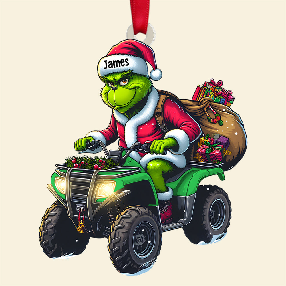 Personalized ATV Rider Christmas Ornament Ornament PopCulturePrints