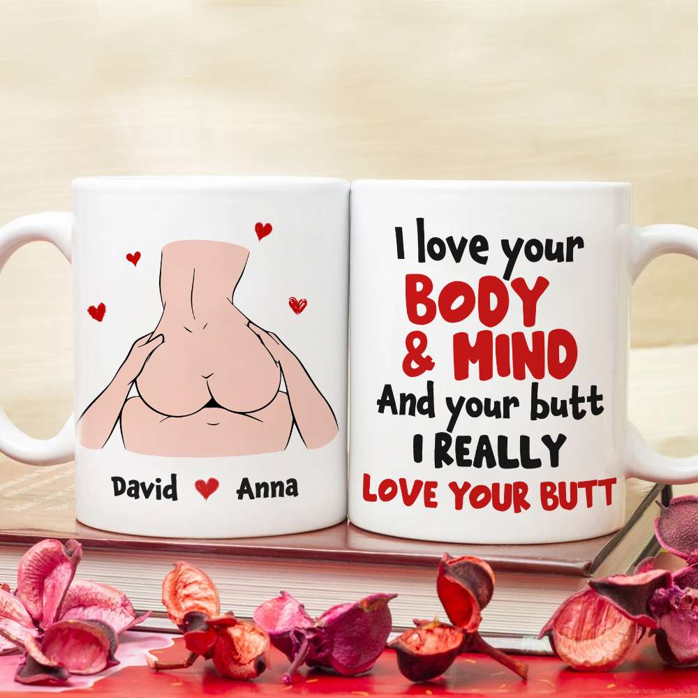 Personalized Love Mug for Couples - I Love Your Body & Mind Coffee Mug PopCulturePrints
