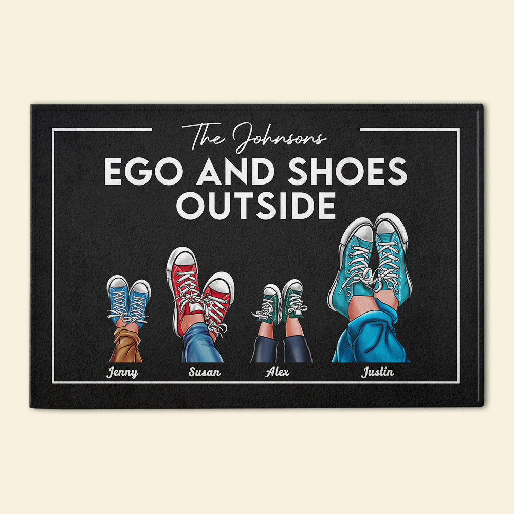 Personalized Sneakers Family Doormat - Custom Gift for Families Doormat PopCulturePrints