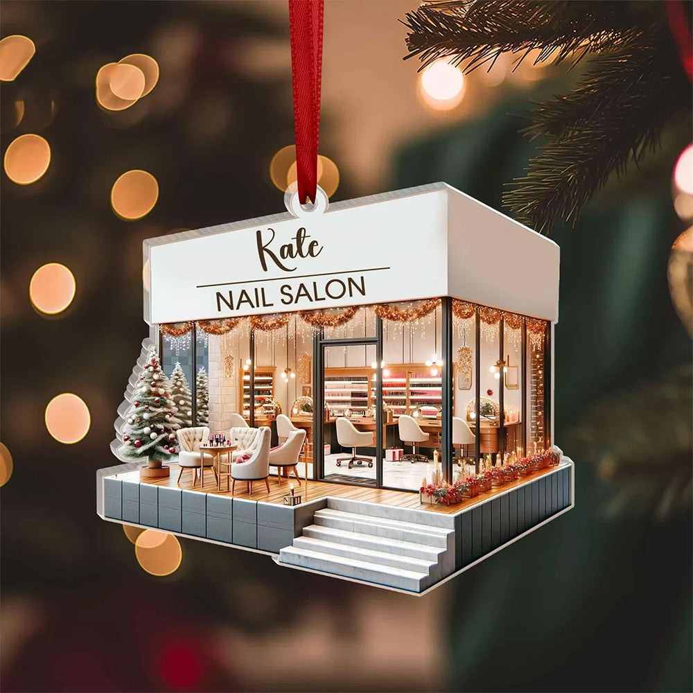 Personalized Nail Salon Acrylic Ornament for Her Ornament PopCulturePrints