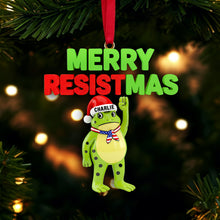 Load image into Gallery viewer, Merry Resistmas Ornament - Customizable Christmas Gift for Everyone Ornament PopCulturePrints
