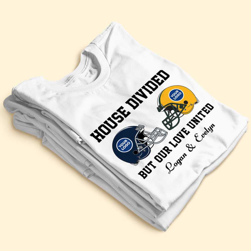 Personalized 'House Divided' Football Couple T-Shirt