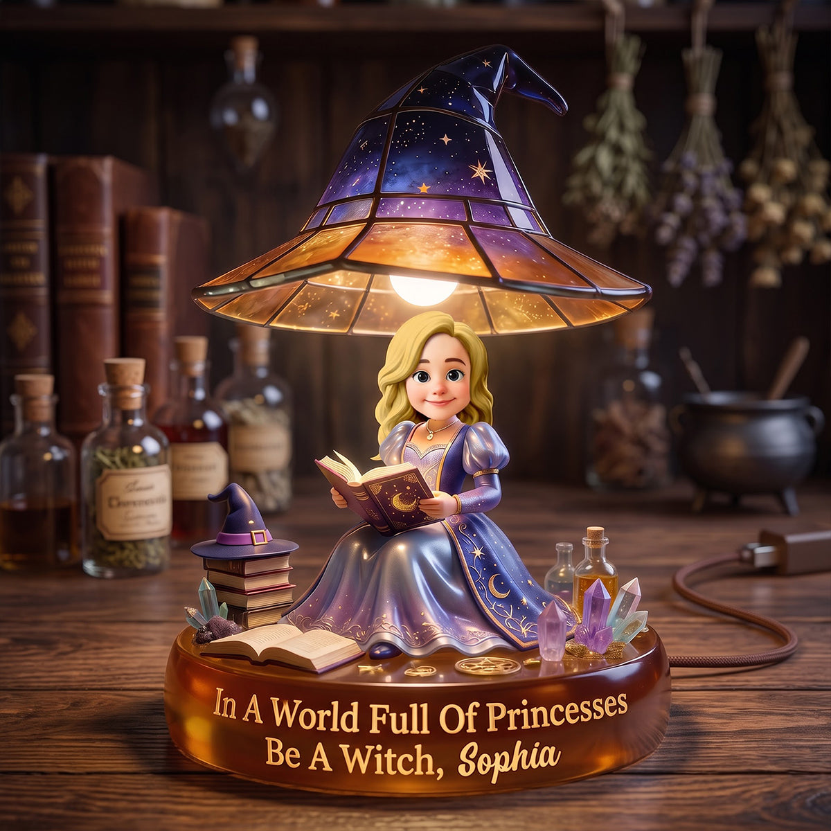 Be A Witch Acrylic Light Box - Personalized Gift for Your Favorite Witch Light Box PopCulturePrints