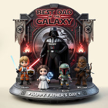 Load image into Gallery viewer, Best Dad in the Galaxy - Personalized Warrior Dad Acrylic Plaque Gift Shaped Plaques PopCulturePrints
