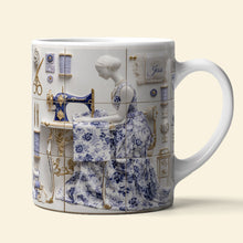 Load image into Gallery viewer, Crafting Memories - Personalized Sew Crafty Girl Coffee Mug - Perfect Gift for Sewing Lovers Coffee Mug PopCulturePrints
