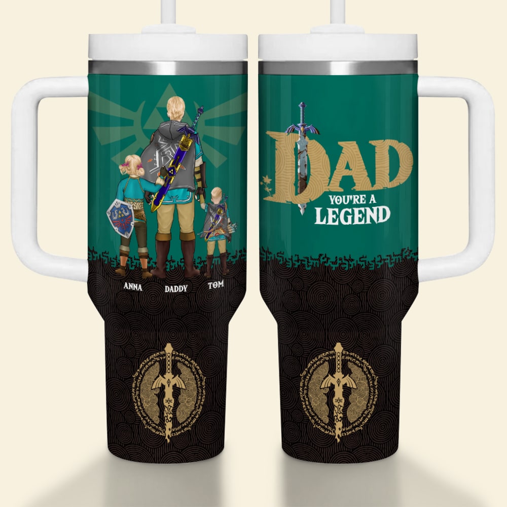 Legendary Dad Personalized Tumbler - Custom Names Tumbler Cup PopCulturePrints