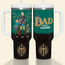 Load image into Gallery viewer, Legendary Dad Personalized Tumbler - Custom Names Tumbler Cup PopCulturePrints
