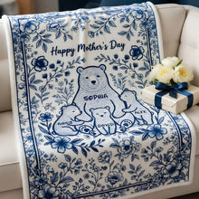 Load image into Gallery viewer, “Love Knows No Bounds” - Heartfelt Mama Bear Blanket - Personalized Gift for Moms, Grandma &amp; More Blanket PopCulturePrints
