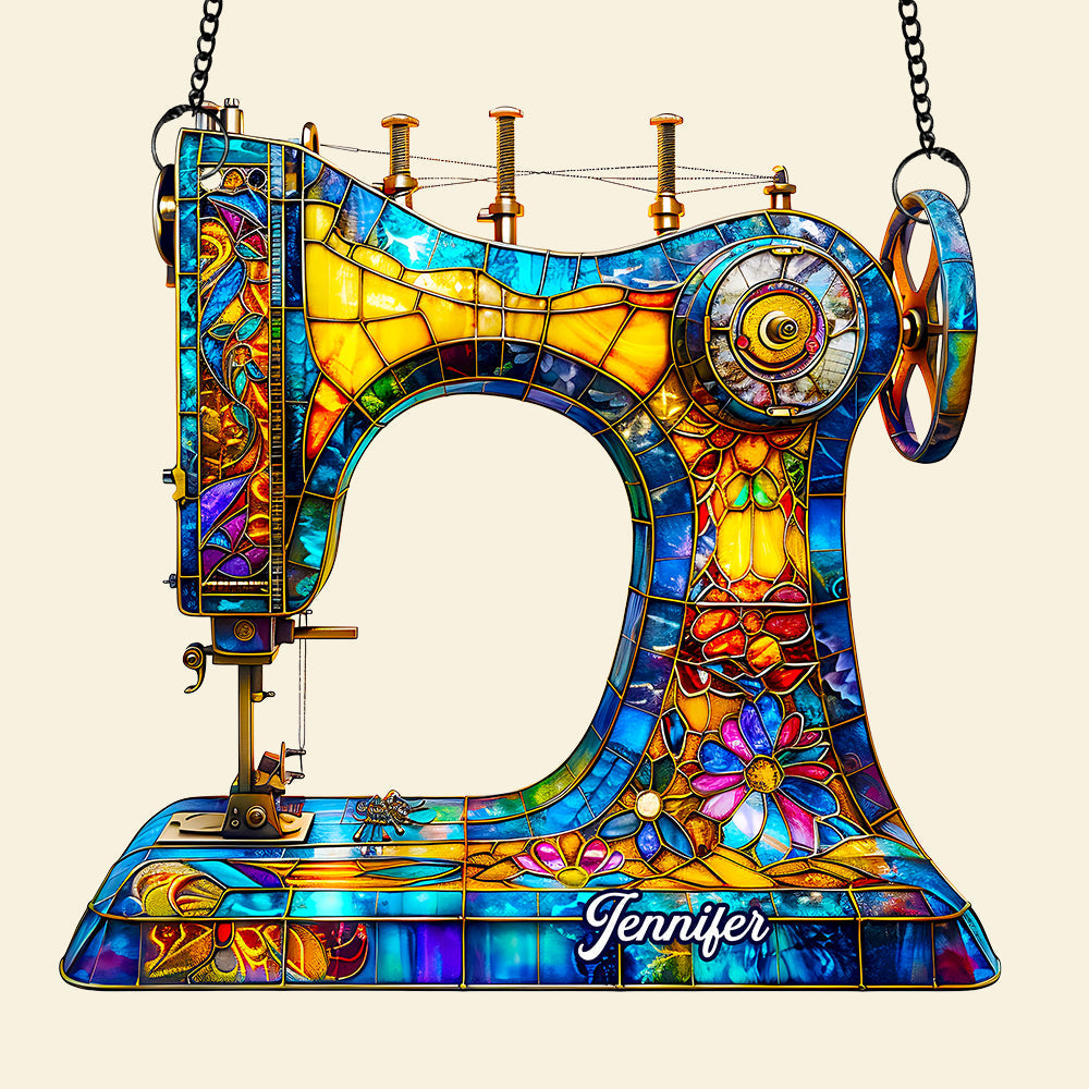 Sewing Suncatcher Ornament - Perfect Personalized Gift for Sewing Lovers Ornament PopCulturePrints