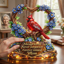 Load image into Gallery viewer, Always Loved, Never Forgotten - Personalized Acrylic Plaque for Mom Shaped Plaques PopCulturePrints
