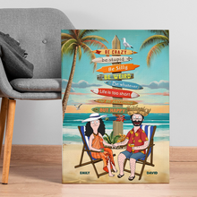 Load image into Gallery viewer, Life Is Too Short – Personalized Canvas Print for Couples Poster &amp; Canvas PopCulturePrints
