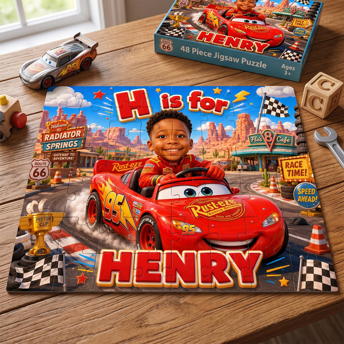 Little Racer Jigsaw Puzzle - Custom Photo Gifts For Kids 01natn130726 Jigsaw Puzzles PopCulturePrints