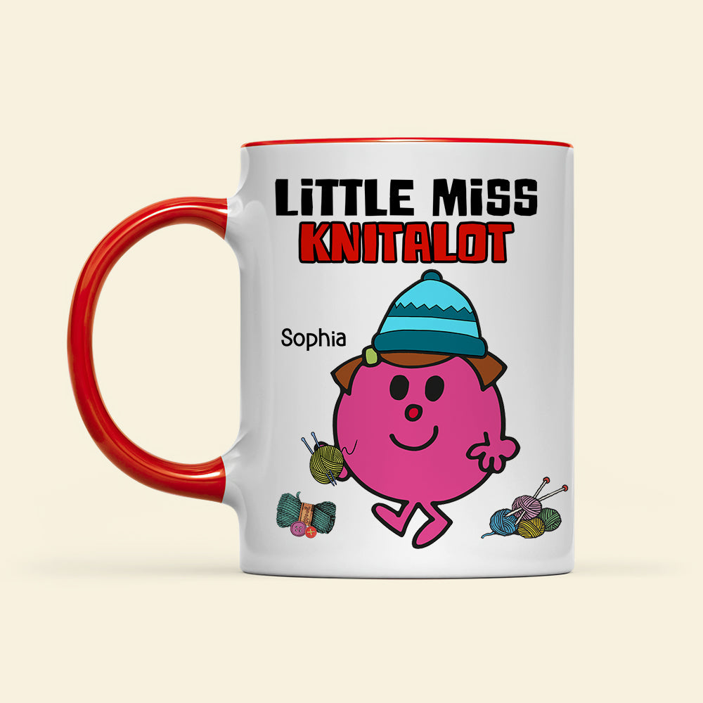 Personalized Little Miss Knitalot Mug