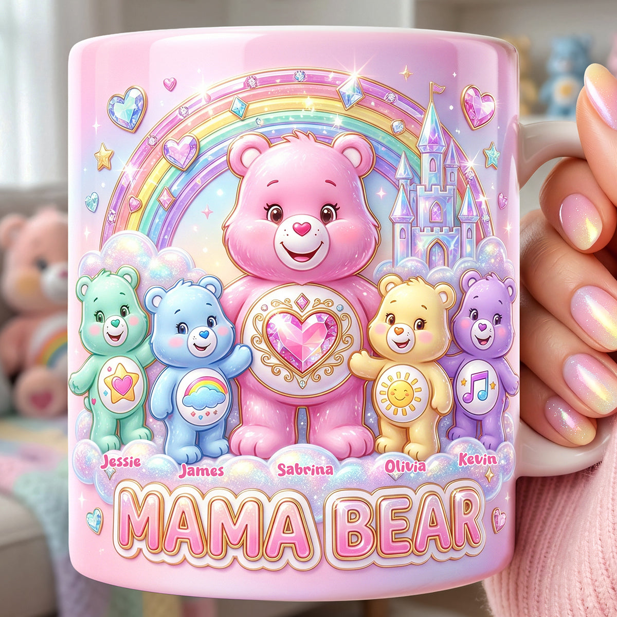 “Create Lasting Memories with Your Nana Bear” - Personalized Colorful Cubs Crew Coffee Mug - Gift for Mom, Grandma, and Loved Ones Coffee Mug PopCulturePrints
