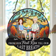 Load image into Gallery viewer, From Our First Kiss Till Our Last Breath - Funny Cartoon Couple Personalized Christmas Gifts for Couples Ornament PopCulturePrints
