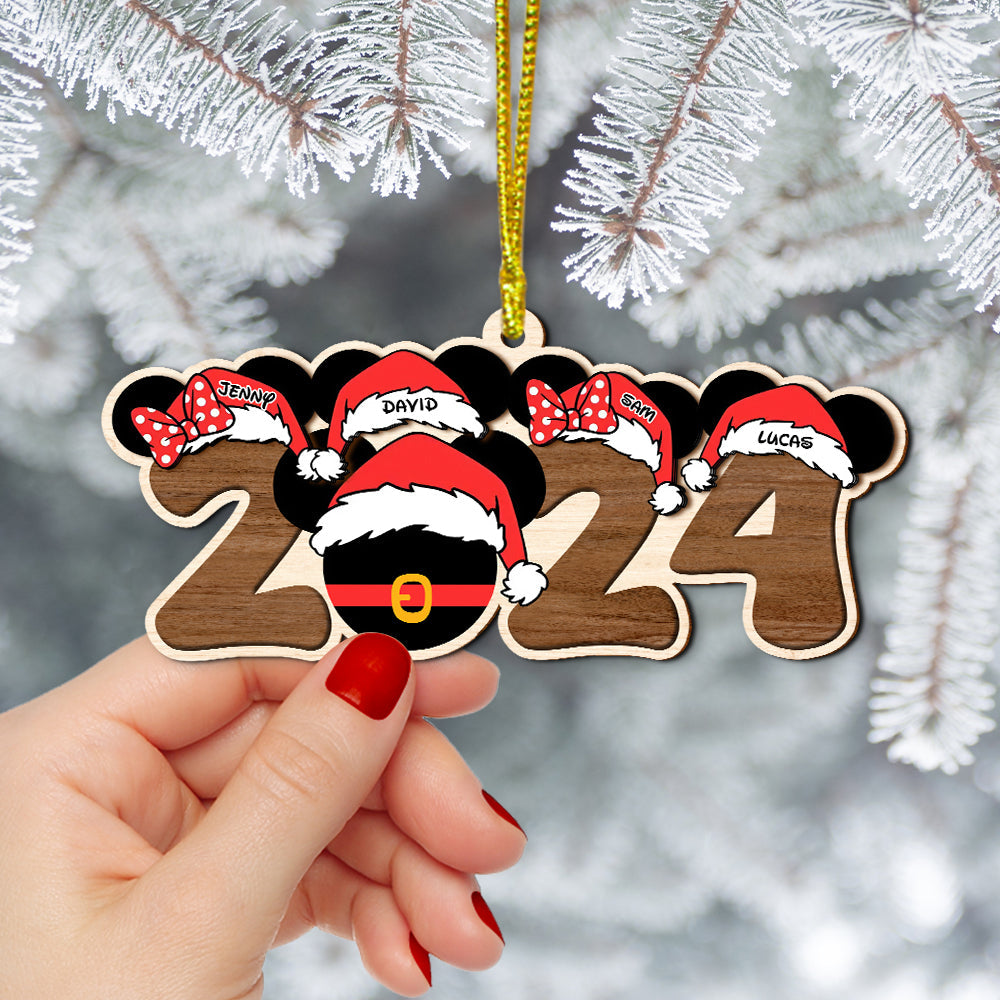 Personalized Family Christmas Ornament 2024 Ornament PopCulturePrints