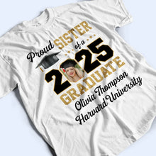 Load image into Gallery viewer, Proud Mom of a 2025 Graduate - Custom Personalized T-Shirt Gift for Moms, Graduates, College &amp; High School Celebrations T-shirt PopCulturePrints
