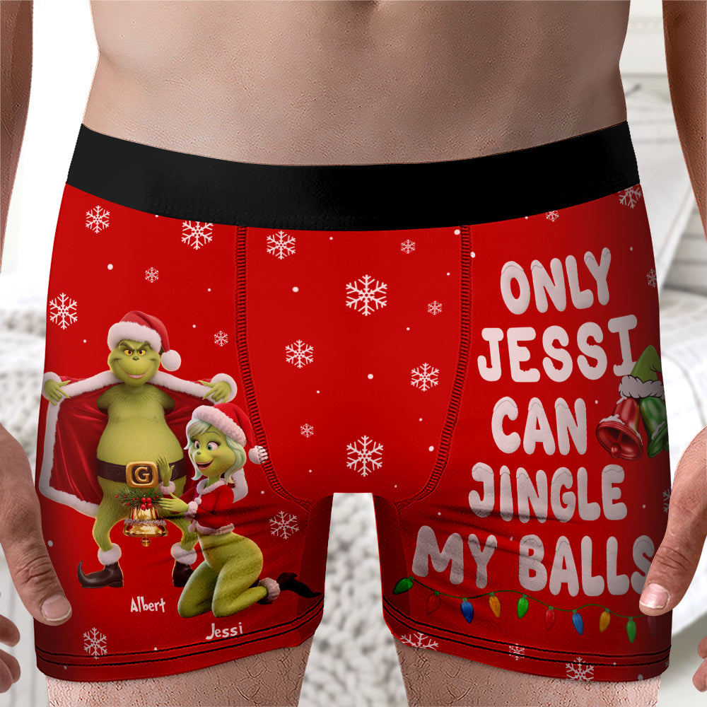 Only Jessi Can Jingle My Balls - Naughty Couple Boxers for Him Boxer Briefs PopCulturePrints