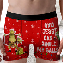 Load image into Gallery viewer, Only Jessi Can Jingle My Balls - Naughty Couple Boxers for Him Boxer Briefs PopCulturePrints
