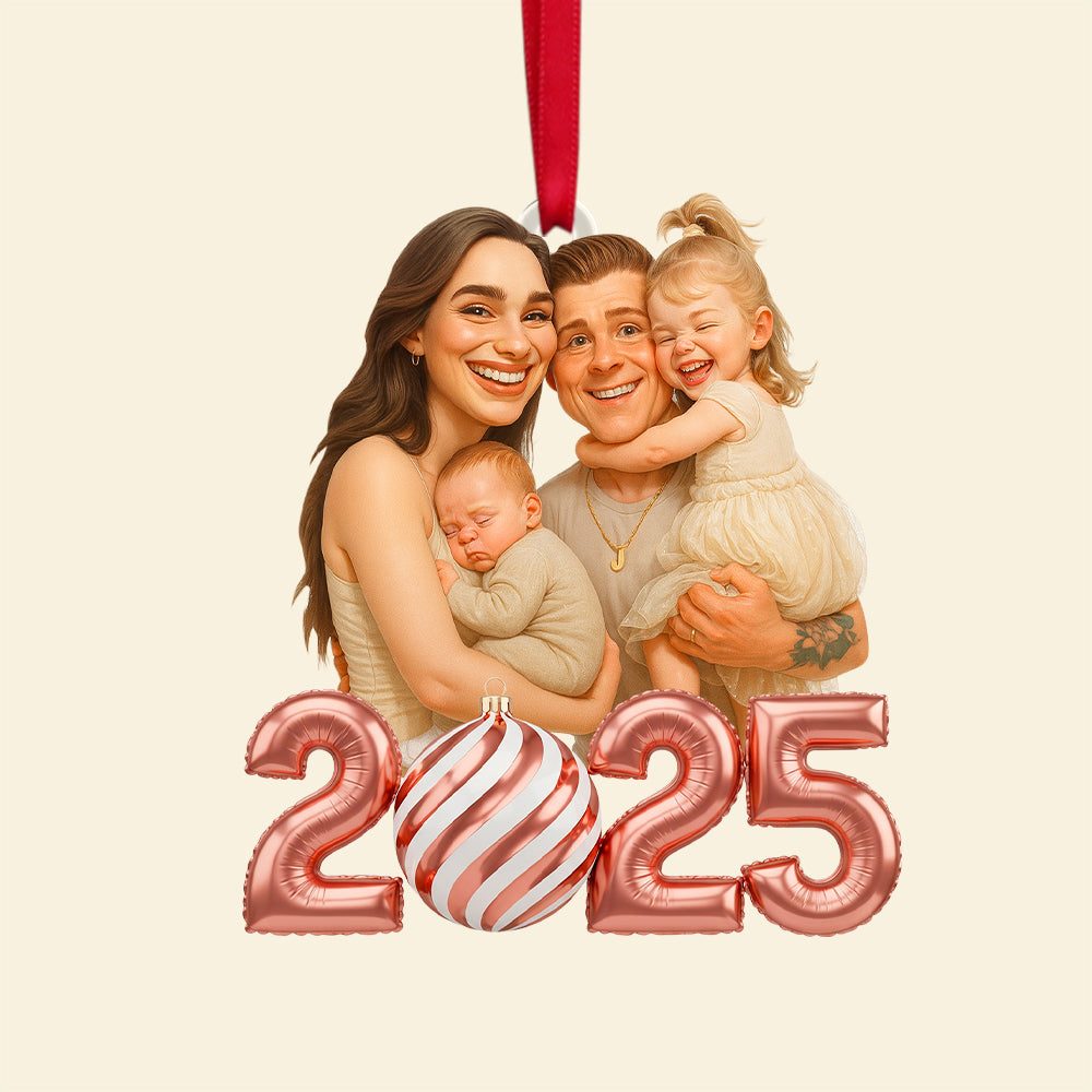 Celebrate Family Love: Personalized Caricature Christmas Ornament - Custom Gift for Parents, Kids, and Friends Ornament PopCulturePrints