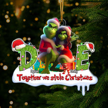 Load image into Gallery viewer, Custom Grinch Ornament for Couples - Personalized Valentine&#39;s Day Gifts Ornament PopCulturePrints
