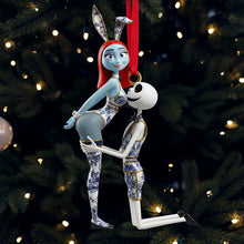 Load image into Gallery viewer, Celebrate Love with Laughter - Personalized Playful Couple Christmas Ornament Ornament PopCulturePrints
