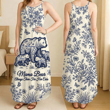 Load image into Gallery viewer, Mama Bear Always There For Her Cubs - Personalized Maxi Dress for Moms Dress PopCulturePrints
