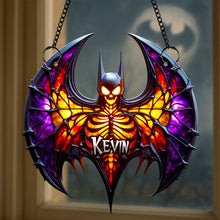 Load image into Gallery viewer, &quot;Embrace the Darkness&quot; - Dark Wings Suncatcher Ornament | Personalized Gift for Fans Ornament PopCulturePrints
