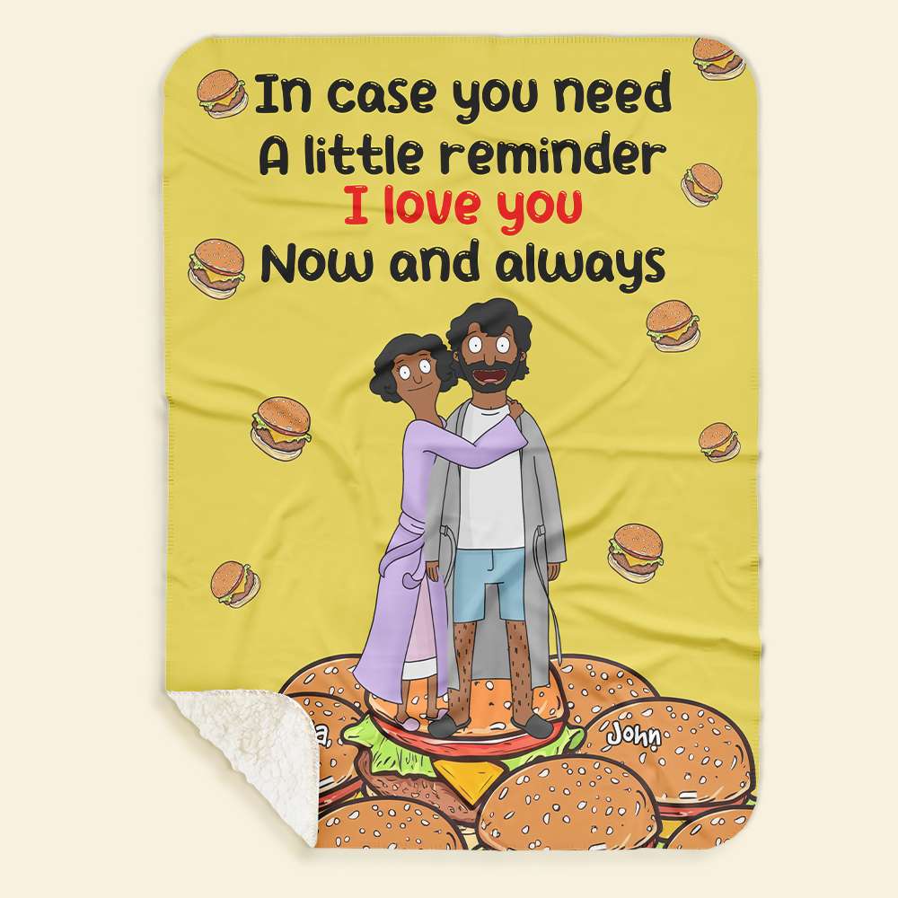 Personalized Couple Blanket - I Love You Now and Always Blanket PopCulturePrints