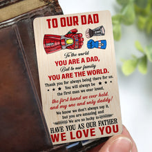 Load image into Gallery viewer, Personalized Wallet Card for Dad - Meaningful Gift Wallet Card PopCulturePrints
