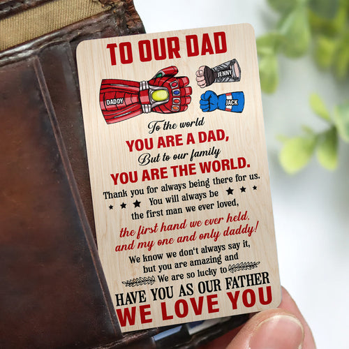 Personalized Wallet Card for Dad - Meaningful Gift Wallet Card PopCulturePrints