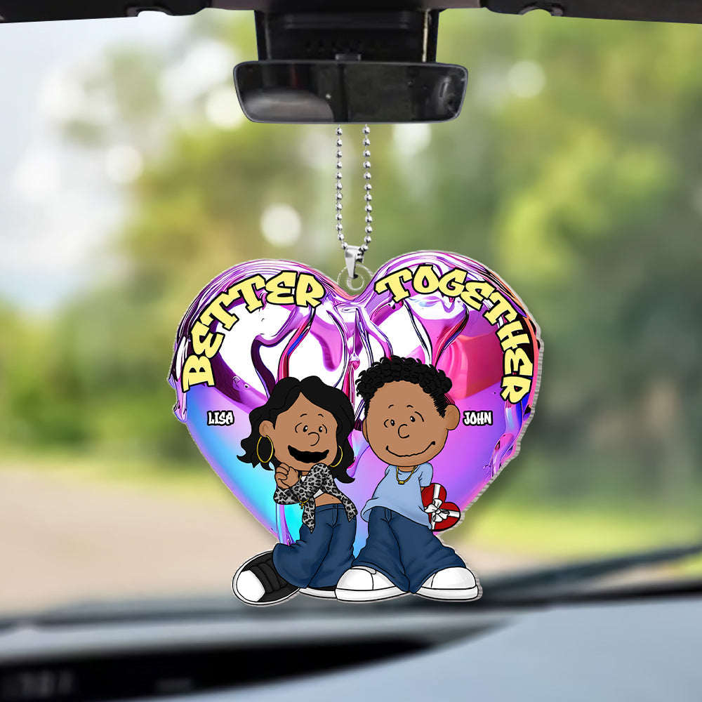 Personalized Y2K Couple Car Ornament – Better Together Ornament PopCulturePrints