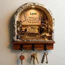 Load image into Gallery viewer, “Home is Where the Keys Are” - Personalized Key Hanger for Fans Wood Sign PopCulturePrints
