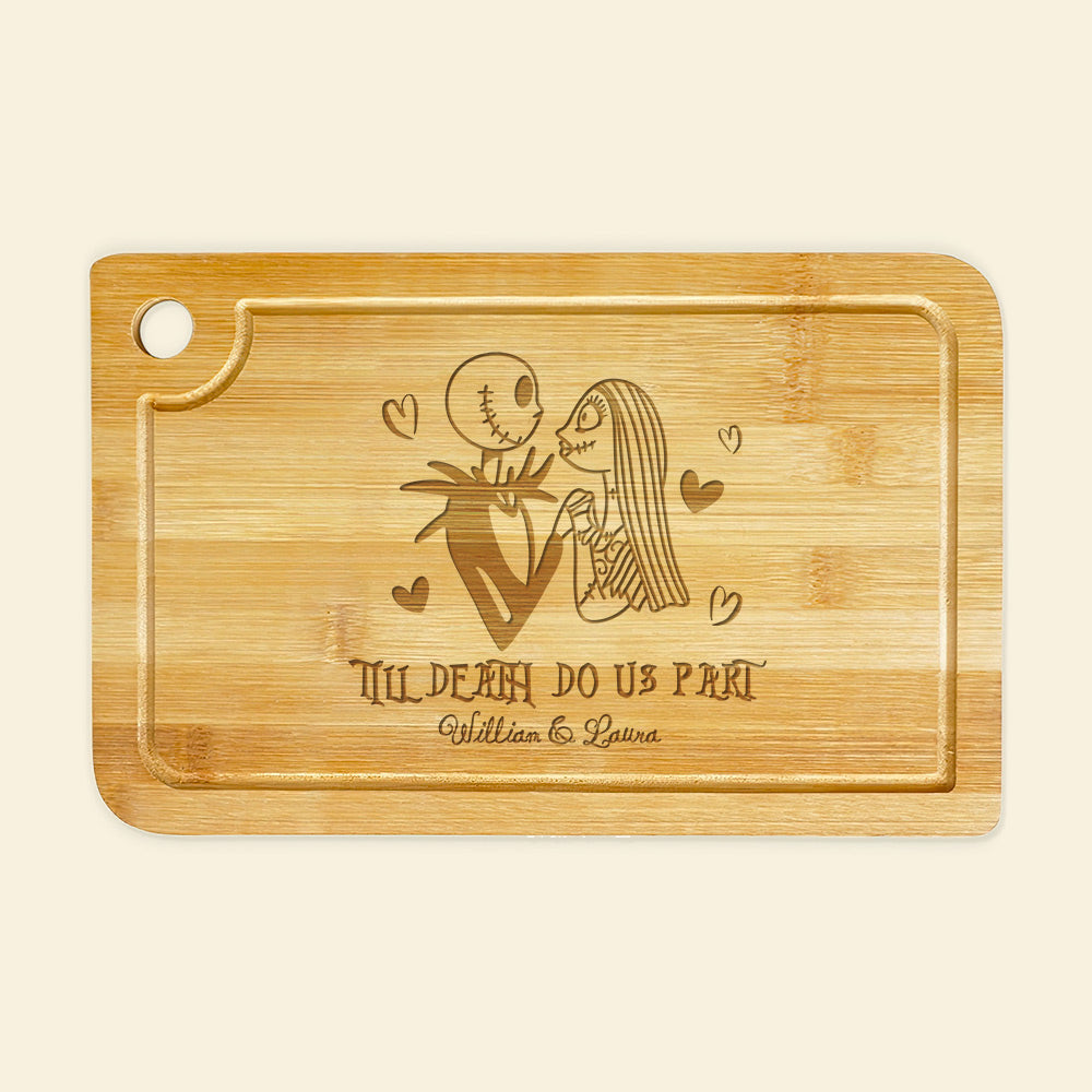 Personalized 'Till Death Do Us Part' Cooking Cutting Board for Couples