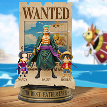 Load image into Gallery viewer, “The Best Father Ever” - Personalized Wanted Dad Day Acrylic Plaque - Custom Gift for Dad &amp; Grandpa Shaped Plaques PopCulturePrints
