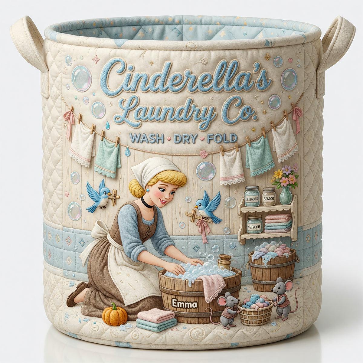 Everyday Royalty Quilted Laundry Basket - Personalized Gifts 03NADT100726 Laundry Basket PopCulturePrints