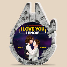 Load image into Gallery viewer, Personalized Star Wars Couple Plaque - I Love You I Know Shaped Plaques PopCulturePrints
