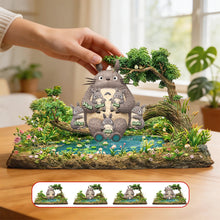 Load image into Gallery viewer, Family Bonding in Nature - Personalized Mom and Kids Forest Acrylic Plaque Shaped Plaques PopCulturePrints
