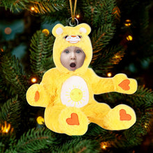 Load image into Gallery viewer, Personalized Kid&#39;s Christmas Photo Ornament - Cute Bear Costume Ornament PopCulturePrints
